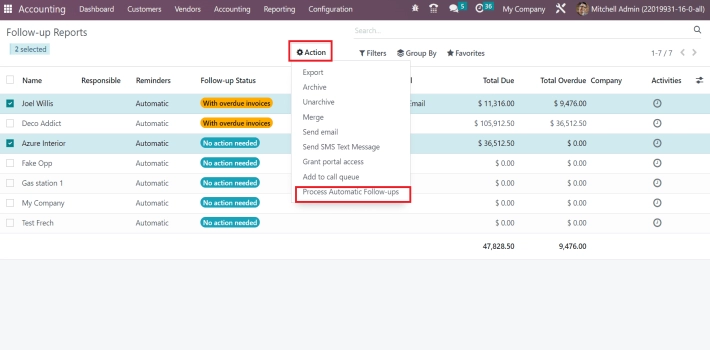 How to Set Up Automatic Payment Follow-Ups in Odoo 16 Accounting