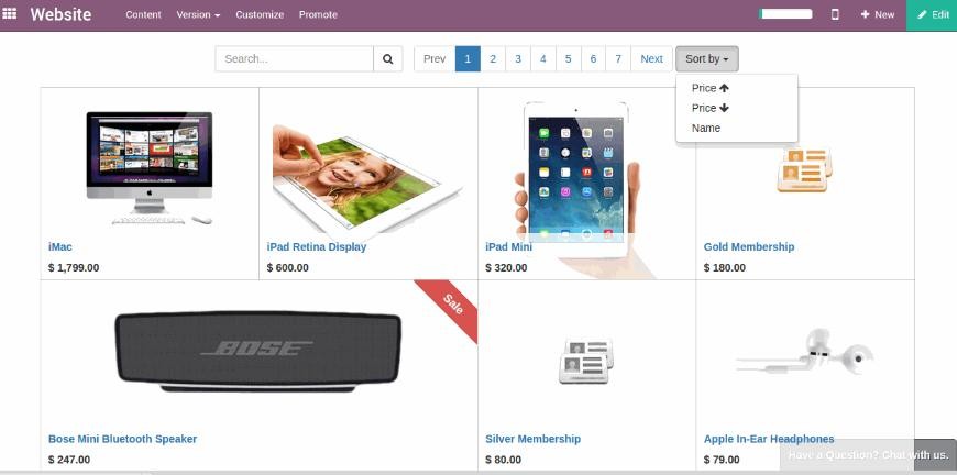  Odoo E-commerce and Website