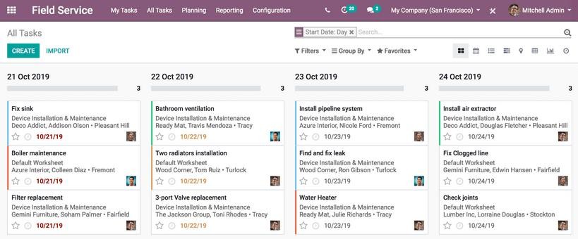  Odoo Field Service Management Software